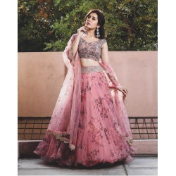 Designer organza Silk Lehenga Choli For Wedding Ceremony